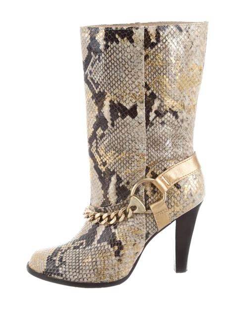 michael kors snakeskin boots|metallic snake leather.